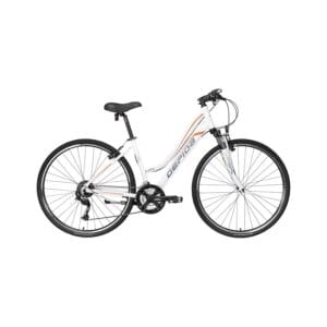 Gepida Alboin 300CRS női trekking kerékpár Shimano Alivio váltóval, Suntour villával, V-fékekkel és kényelmes W vázzal