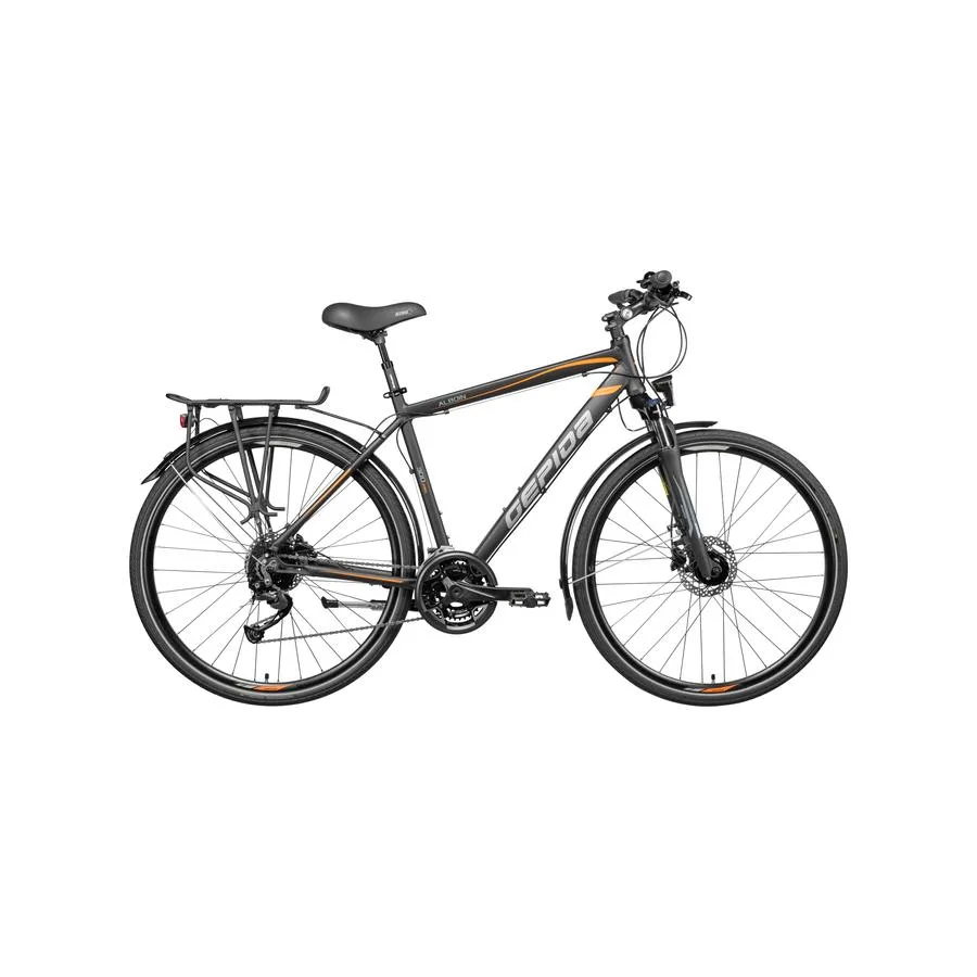 Gepida Alboin 300 Pro trekking kerékpár M vázzal, 28 colos kerekekkel, Shimano Alivio váltóval és Altus tárcsafékkel hosszabb túrákra